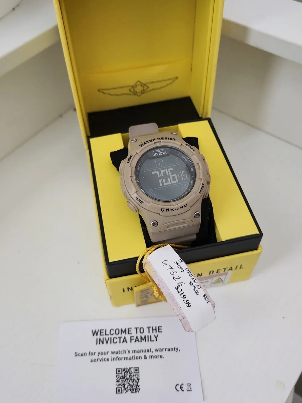 Invicta Men's Digital Sports Watch - Nude Tan
